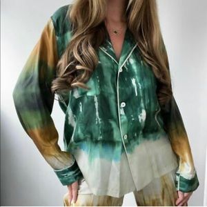 Zara 100% silk blouse